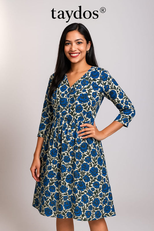 Breezy Charm Cotton  Midi Dress