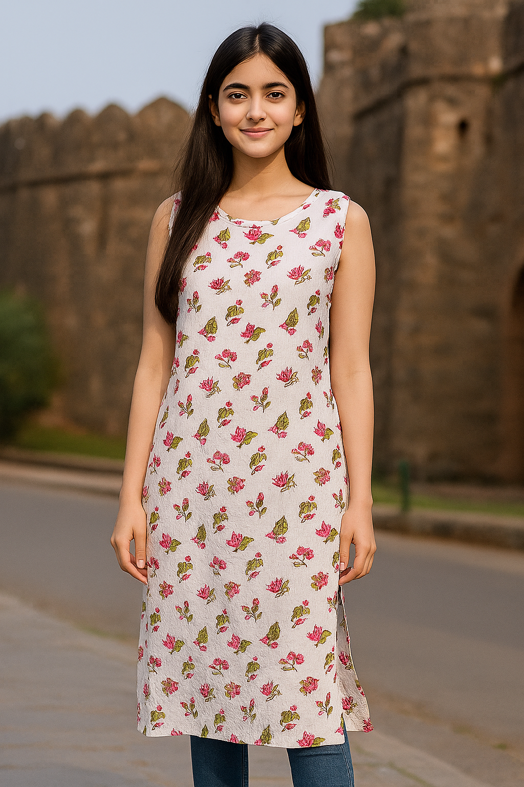 🌸 Bloom in Comfort 🌸 Introducing our elegant Cotton Long Kurta