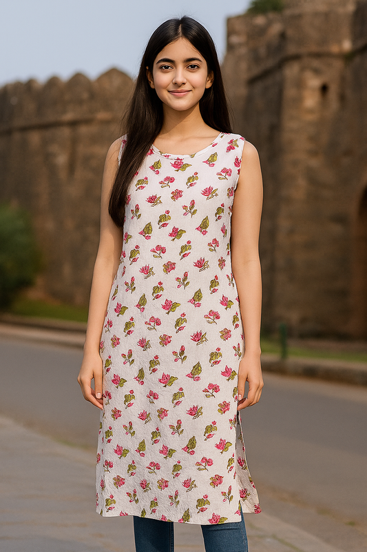 🌸 Bloom in Comfort 🌸 Introducing our elegant Cotton Long Kurta